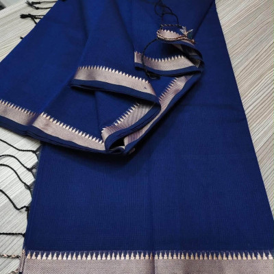 ঐতিহ্যবাহী সুতি কোটা শাড়ি (ব্লু কালার)